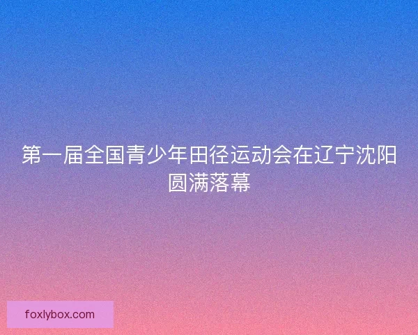 第一届全国青少年田径运动会在辽宁沈阳圆满落幕 第一届全国青少年田径运动会在辽宁沈阳圆满落幕
